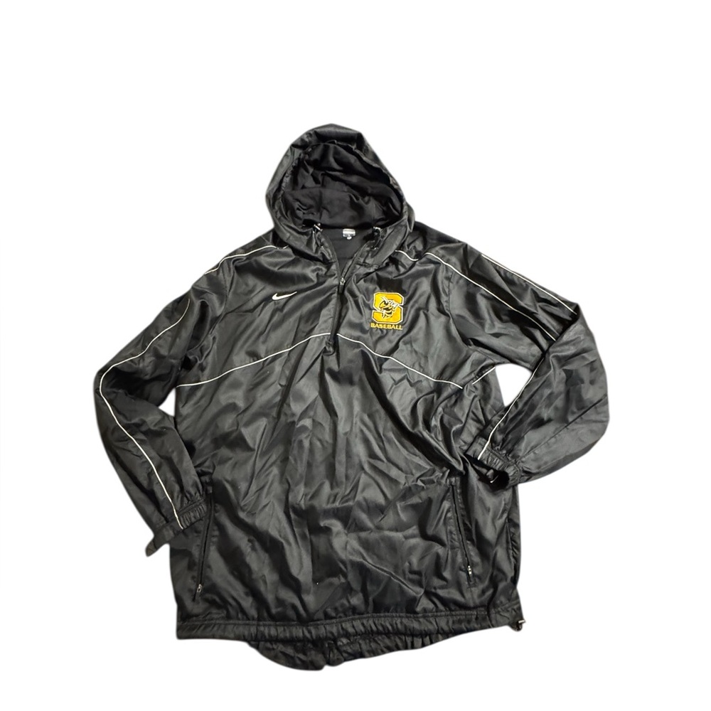 Nike Black Hooded Jacket with Baseball Logo